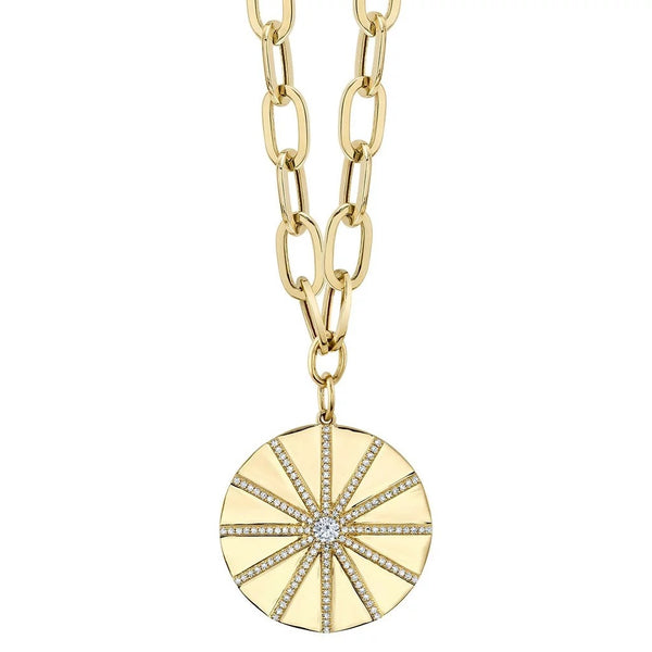 Diamond Paper Clip Link Necklace - 1